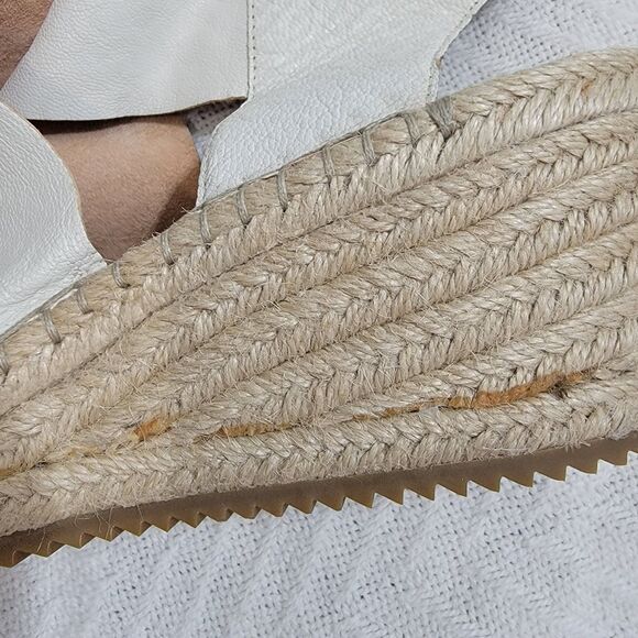 Eileen‎ Fisher Women's Willow Platform Wedge Espadrille Sandals Size 11 Ivory - Picture 11 of 16